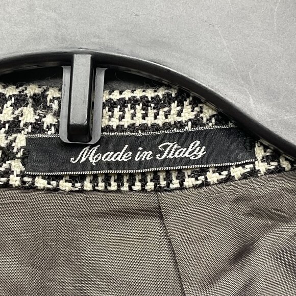 Vito Rufolo Vintage Alpaca Houndstooth Plaid Blazer Jacket Men's 44 Italian Made - Picture 3 of 13